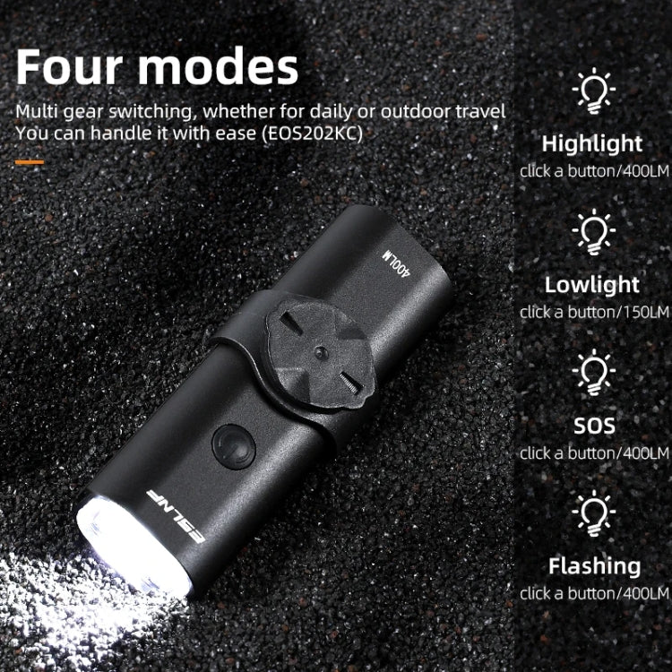 ESLNF Mountain Bike Headlight Waterproof Aluminum USB Charging Road Bike Light Cycling Gear, Bike Headlight