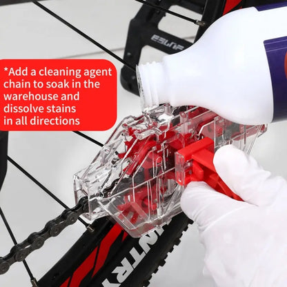 Bicycle Chain Cleaner Visual Immersion Chain Cleaner Brush Road Bike Cleaning Tool
