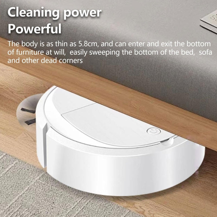 Intelligent Sweeper Robot Home Automatic 3 In 1 Integrated Cleaning Machine Vacuum Cleaner, Battery White, Battery Black, Rechargeable White, Rechargeable Black