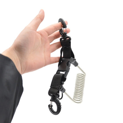 Diving Camera TPU Spring Steel Wire Retractable Anti-lost Rope, Transparent Black
