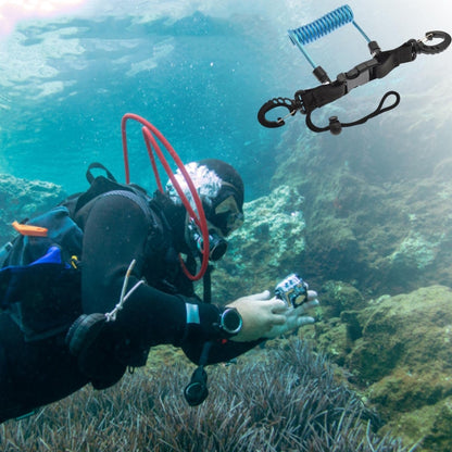 Diving Camera TPU Spring Steel Wire Retractable Anti-lost Rope, Transparent Black