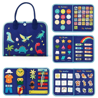 Felt Montessori Toddler Dressing Tying Shoes Early Learning Board Children Puzzle DIY Busy Board