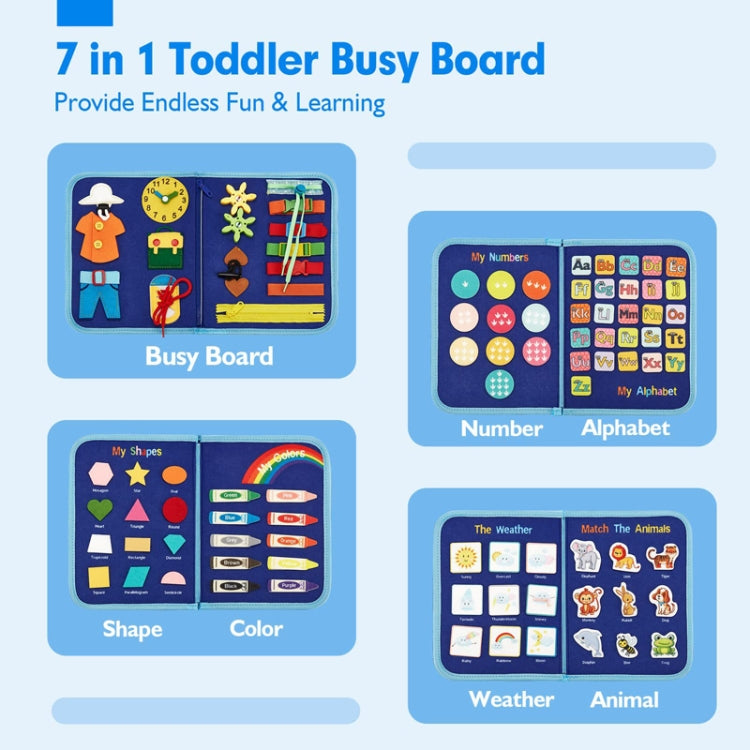 Felt Montessori Toddler Dressing Tying Shoes Early Learning Board Children Puzzle DIY Busy Board