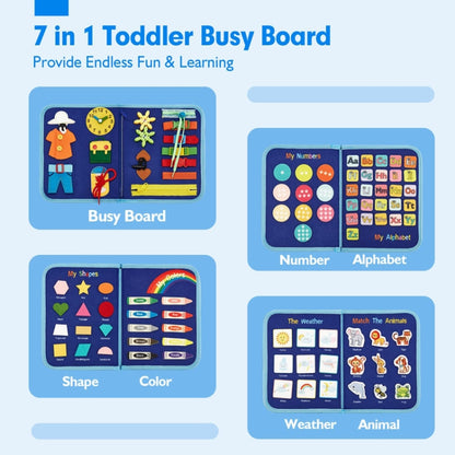 Felt Montessori Toddler Dressing Tying Shoes Early Learning Board Children Puzzle DIY Busy Board