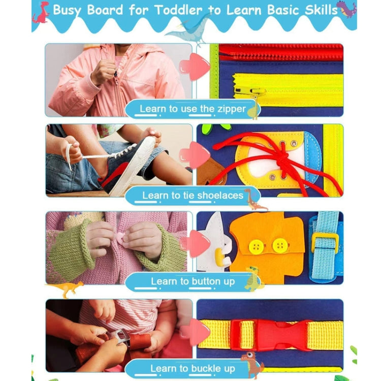Felt Montessori Toddler Dressing Tying Shoes Early Learning Board Children Puzzle DIY Busy Board