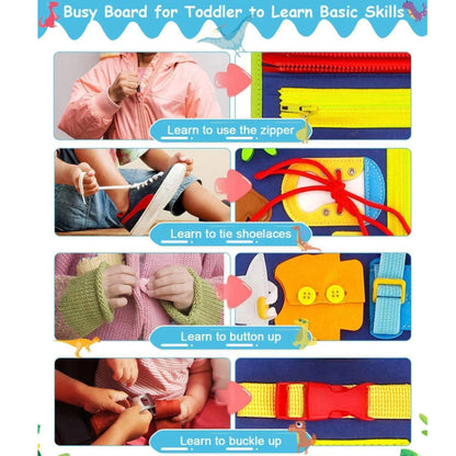 Felt Montessori Toddler Dressing Tying Shoes Early Learning Board Children Puzzle DIY Busy Board