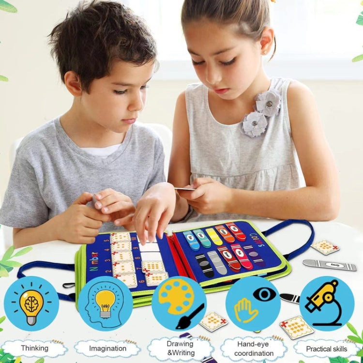 Felt Montessori Toddler Dressing Tying Shoes Early Learning Board Children Puzzle DIY Busy Board