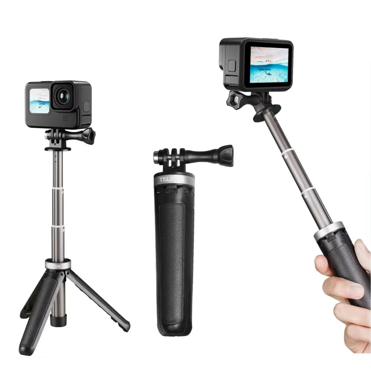 TELESIN  Universal Mini Desktop Selfie Tripod for Sports Camera 13.4-25.5cm Height Adjustable, GP-MNP-092-X