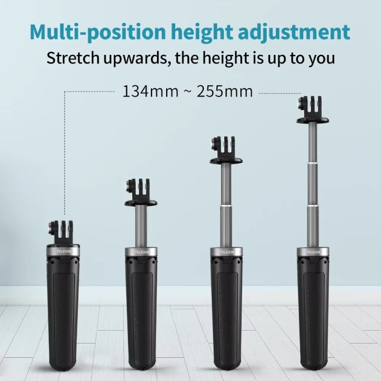 TELESIN  Universal Mini Desktop Selfie Tripod for Sports Camera 13.4-25.5cm Height Adjustable, GP-MNP-092-X