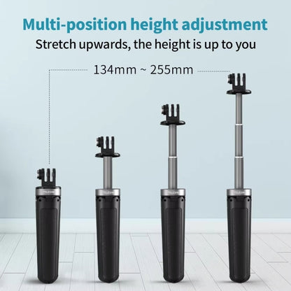TELESIN  Universal Mini Desktop Selfie Tripod for Sports Camera 13.4-25.5cm Height Adjustable, GP-MNP-092-X