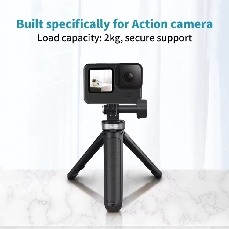 TELESIN  Universal Mini Desktop Selfie Tripod for Sports Camera 13.4-25.5cm Height Adjustable, GP-MNP-092-X