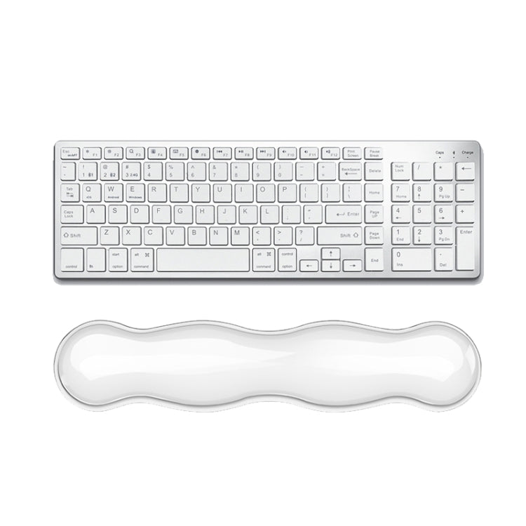 Cool Silicone Keyboard Wrist Rest Mouse Pad Relieve Wrist Fatigue, Small Transparent, Small Transparent Gray, Small Green, Large Transparent, Large Transparent Gray, Large Green
