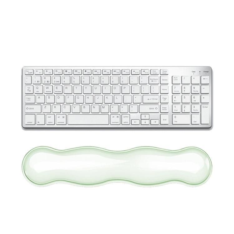 Cool Silicone Keyboard Wrist Rest Mouse Pad Relieve Wrist Fatigue, Small Transparent, Small Transparent Gray, Small Green, Large Transparent, Large Transparent Gray, Large Green