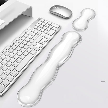 Cool Silicone Keyboard Wrist Rest Mouse Pad Relieve Wrist Fatigue, Small Transparent, Small Transparent Gray, Small Green, Large Transparent, Large Transparent Gray, Large Green