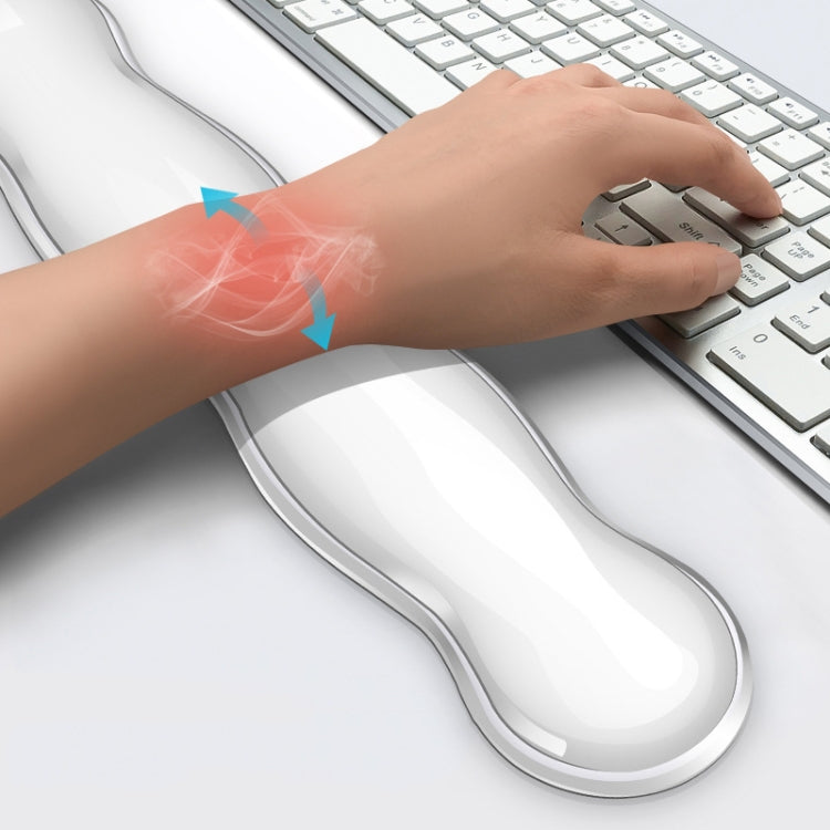 Cool Silicone Keyboard Wrist Rest Mouse Pad Relieve Wrist Fatigue, Small Transparent, Small Transparent Gray, Small Green, Large Transparent, Large Transparent Gray, Large Green