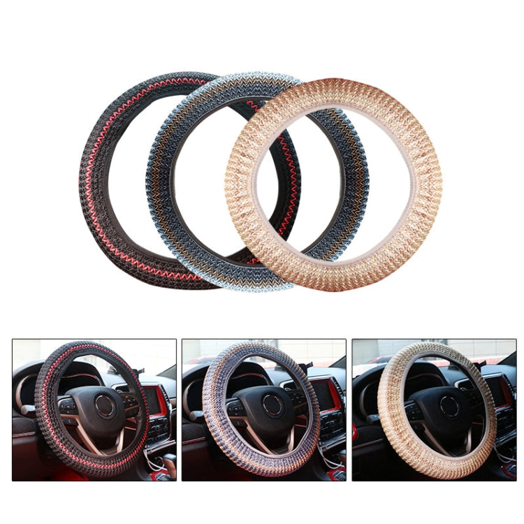 Universal Car Steering Wheel Ice Silk Non-slip Breathable Protective Cover