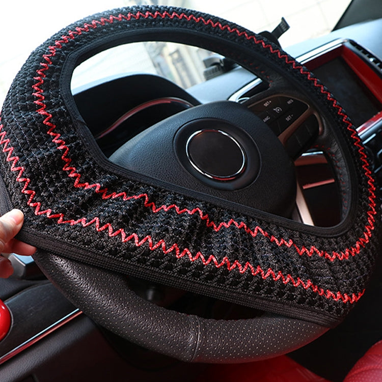 Universal Car Steering Wheel Ice Silk Non-slip Breathable Protective Cover