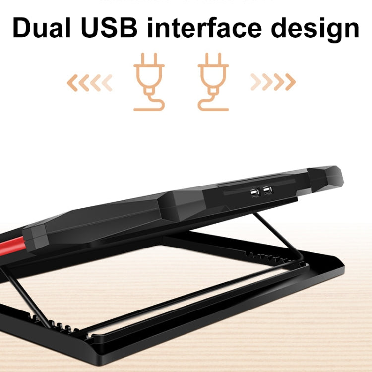 NUOXI X100 11-Fans LED Screen Adjustable Laptop Radiator Cooling Rack, X100 11-Fans
