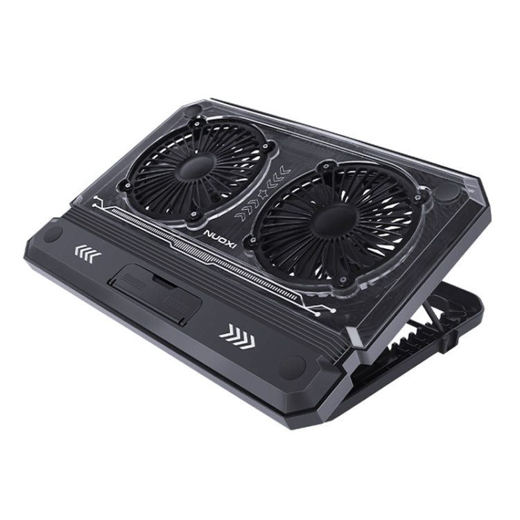 NUOXI C300 Dual-fans RGB Light Adjustable Laptop Radiator Lifting and Folding Cooling Stand, C300 Dual-fans