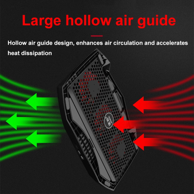 NUOXI 3-fans LED Light Adjustable Laptop Radiator Cooling Rack, 3-fans