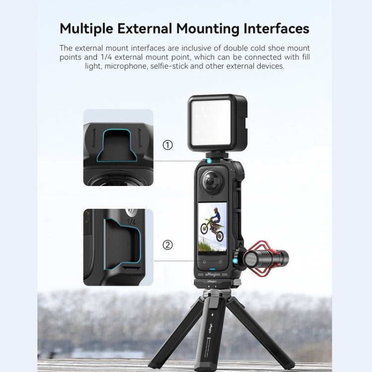 For Insta360 X4 aMagisn Quick-release Plastic Rabbit Cage Expansion Frame, Quick-release Plastic Frame