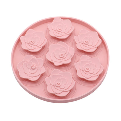 Rose Shaped Pet Lick Pads Dogs Silicone Slow Eating Mat