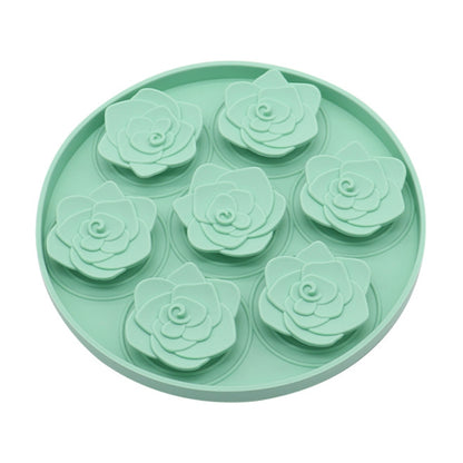 Rose Shaped Pet Lick Pads Dogs Silicone Slow Eating Mat