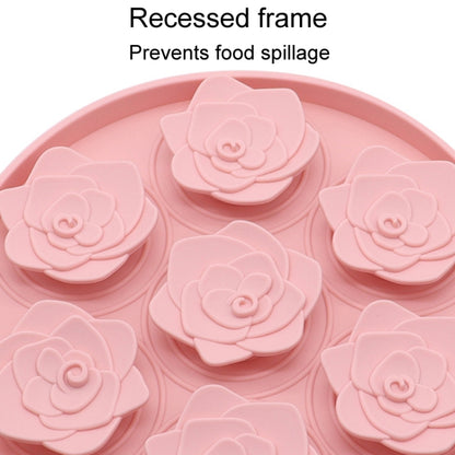 Rose Shaped Pet Lick Pads Dogs Silicone Slow Eating Mat