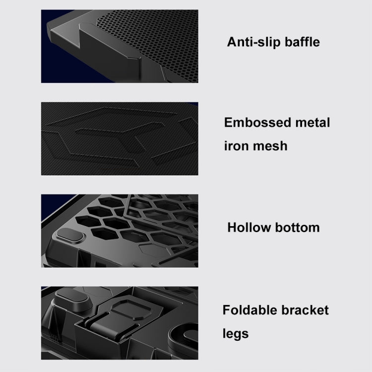 ICE COOREL S511 Laptop Radiator Heightening Bracket, Single Fan, Dual-fans no Speed Regulation, Dual-fans with Speed Regulation