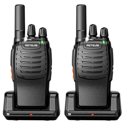 RETEVIS H777 16 Channels Compact Portable Handheld Walkie Talkie With Charging Base, PMR, FRS, 1pair PMR, 1pair FRS