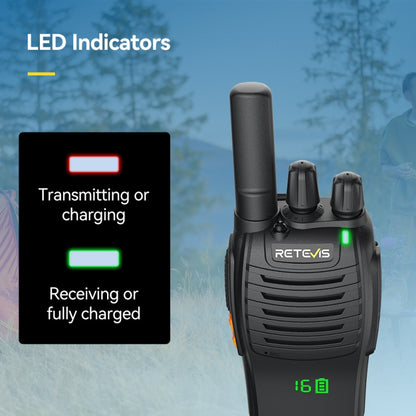 RETEVIS H777 16 Channels Compact Portable Handheld Walkie Talkie With Charging Base, PMR, FRS, 1pair PMR, 1pair FRS