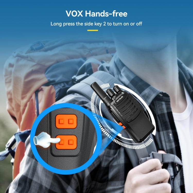 RETEVIS H777 16 Channels Compact Portable Handheld Walkie Talkie With Charging Base, PMR, FRS, 1pair PMR, 1pair FRS