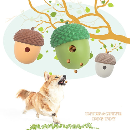 Pet Toys Leaky Ball Dogs Acorn Shape Educational Slow Eating Toys