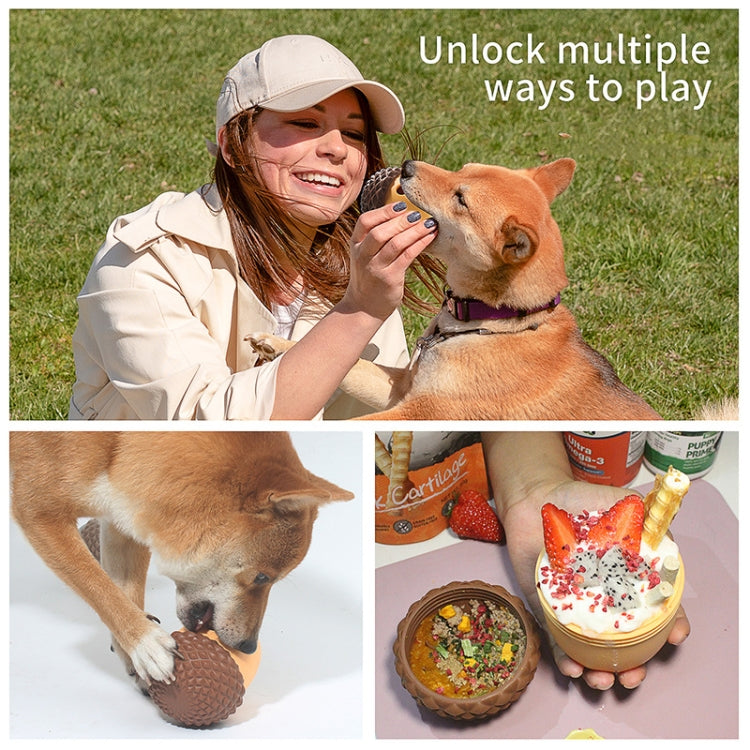 Pet Toys Leaky Ball Dogs Acorn Shape Educational Slow Eating Toys
