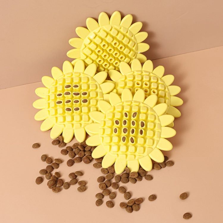Pet Sunflower Leaky Ball Toys Dogs Chewable And Teething Rubber Toys