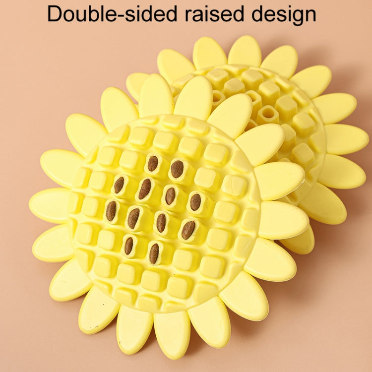 Pet Sunflower Leaky Ball Toys Dogs Chewable And Teething Rubber Toys