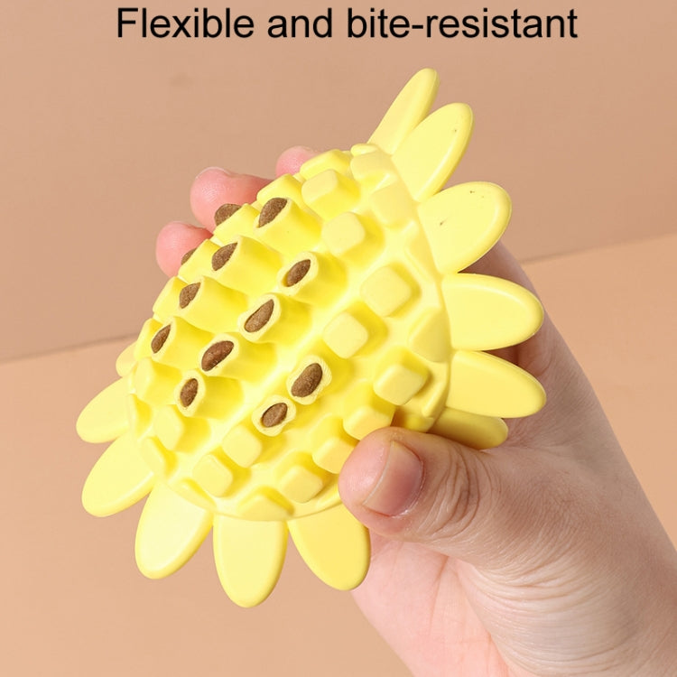 Pet Sunflower Leaky Ball Toys Dogs Chewable And Teething Rubber Toys