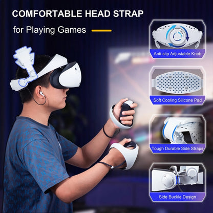 DEVASO For PlayStation VR 2 Elite Headband Non-Slip Comfortable Weight Reducing Headband, For PlayStation VR 2 ABS