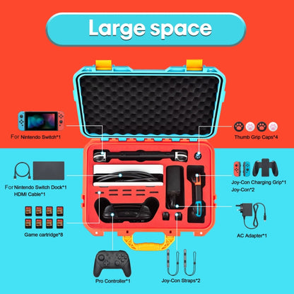 DEVASO For Switch / OLED IP67 Waterproof Storage Case Hardshell Bag, Orange Blue, Black White, Black, Orange Blue+Shoulder Strap, Black White+Shoulder Strap, Black+Shoulder Strap