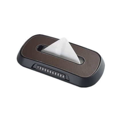 Car Sun Visor Hanging Sunroof Seat Back Tissue Box, Leather Black, Leather Beige, Leather Brown, Leather Red, Suede Dark Gray, Suede Beige, Suede Brown, Suede Red