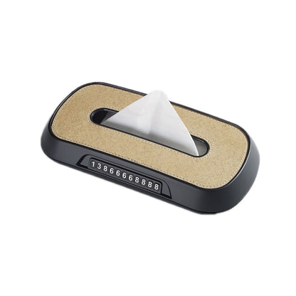 Car Sun Visor Hanging Sunroof Seat Back Tissue Box, Leather Black, Leather Beige, Leather Brown, Leather Red, Suede Dark Gray, Suede Beige, Suede Brown, Suede Red