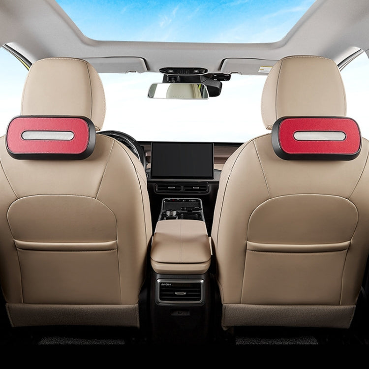 Car Sun Visor Hanging Sunroof Seat Back Tissue Box, Leather Black, Leather Beige, Leather Brown, Leather Red, Suede Dark Gray, Suede Beige, Suede Brown, Suede Red