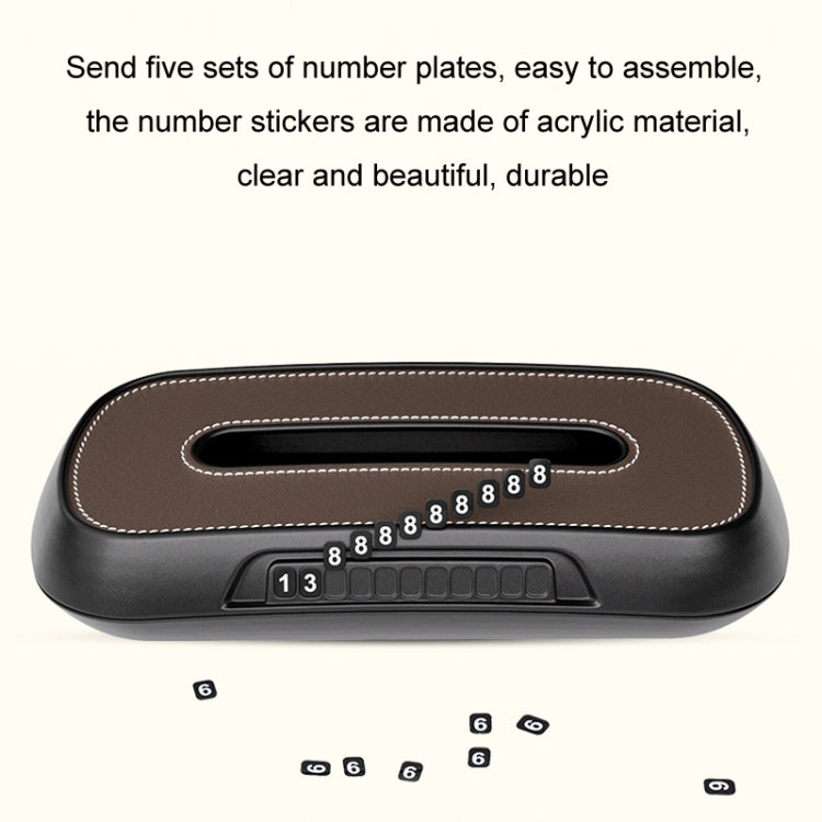 Car Sun Visor Hanging Sunroof Seat Back Tissue Box, Leather Black, Leather Beige, Leather Brown, Leather Red, Suede Dark Gray, Suede Beige, Suede Brown, Suede Red