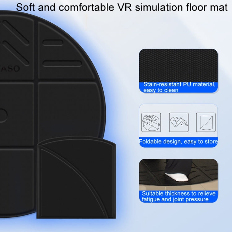 DEVASO VR Glasses Sport Game Simulation Floor Mat, Black