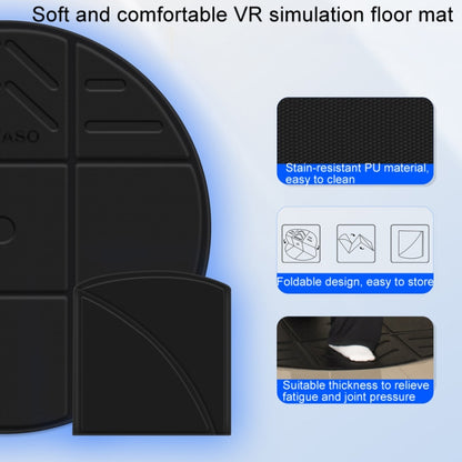 DEVASO VR Glasses Sport Game Simulation Floor Mat, Black