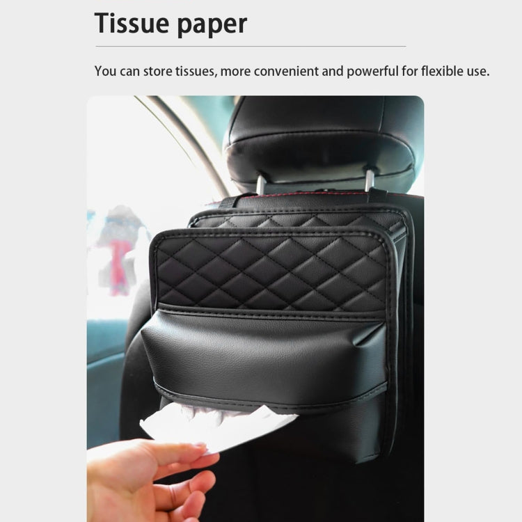 2 In 1 Car Seat Back Storage Hanging Tissue Bag, Standard, Enlarged