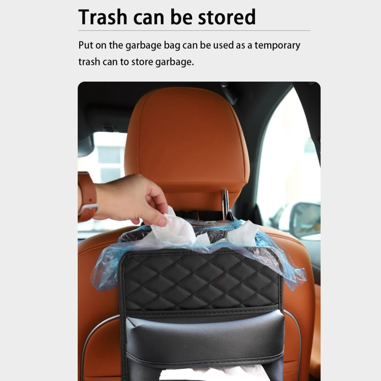 2 In 1 Car Seat Back Storage Hanging Tissue Bag, Standard, Enlarged