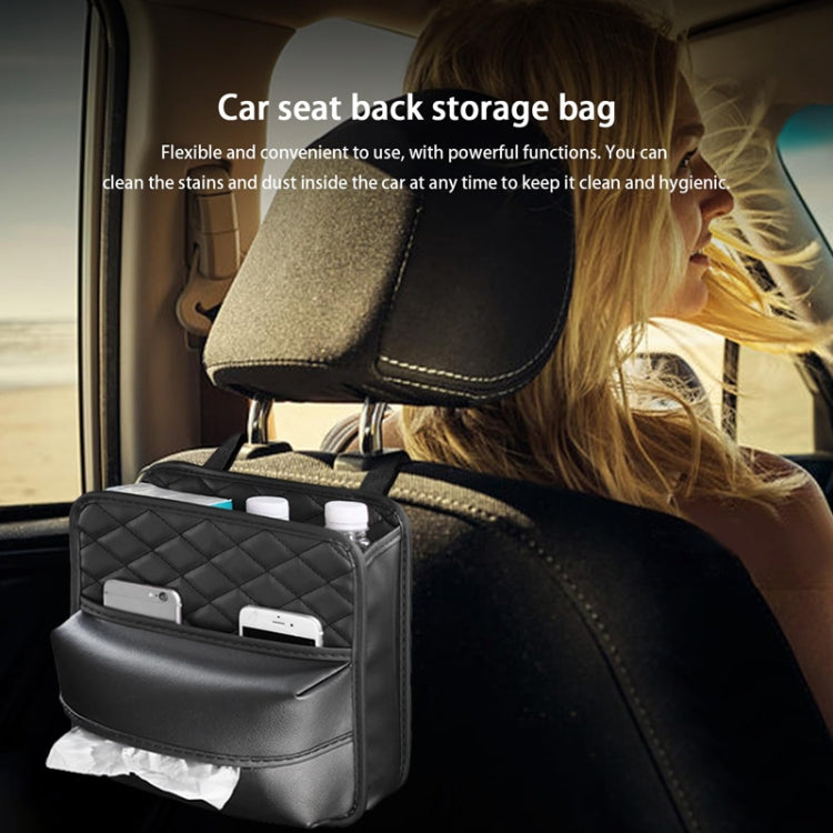 2 In 1 Car Seat Back Storage Hanging Tissue Bag, Standard, Enlarged