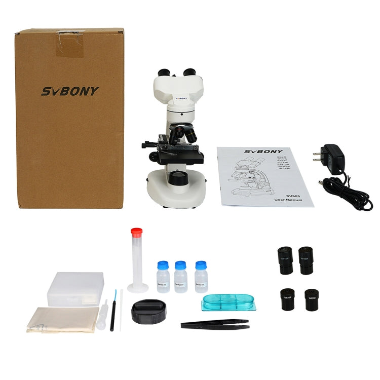 SVBONY SV605 40-1600X Compound Binocular Microscope, EU Plug, US Plug