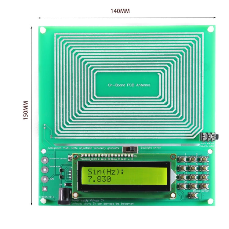 0.001HZ-200KHZ 7.83HZ Schumann Wave Signal Generator DDS Pure Sine Frequency Modulation, ZK-001